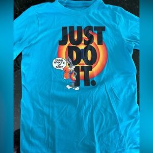 Nike Kids Turquoise Bugs Bunny /Space Jam Graphic Tee- Youth Large